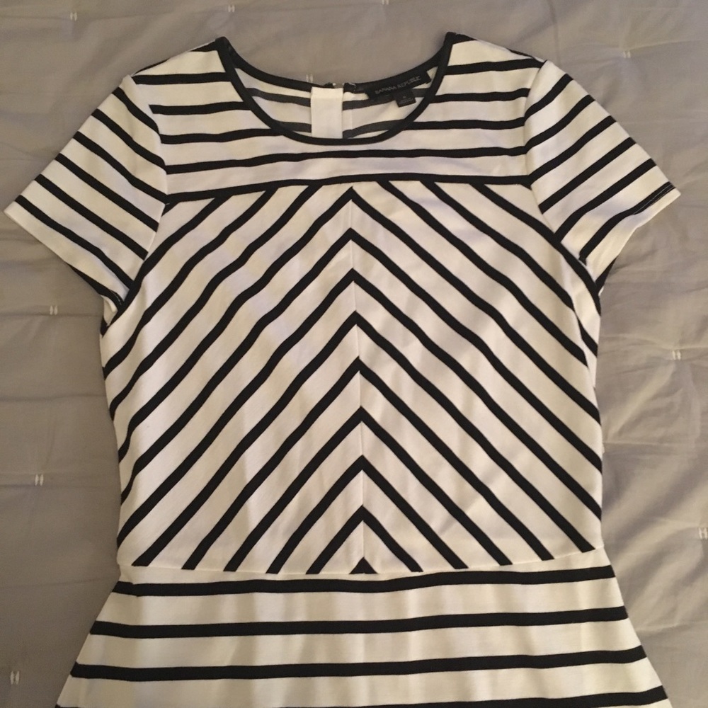 Black and White Striped Dress